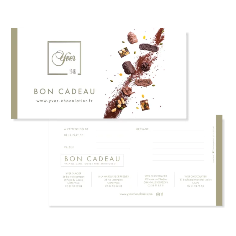 Bon cadeau Yver Chocolatier Granville