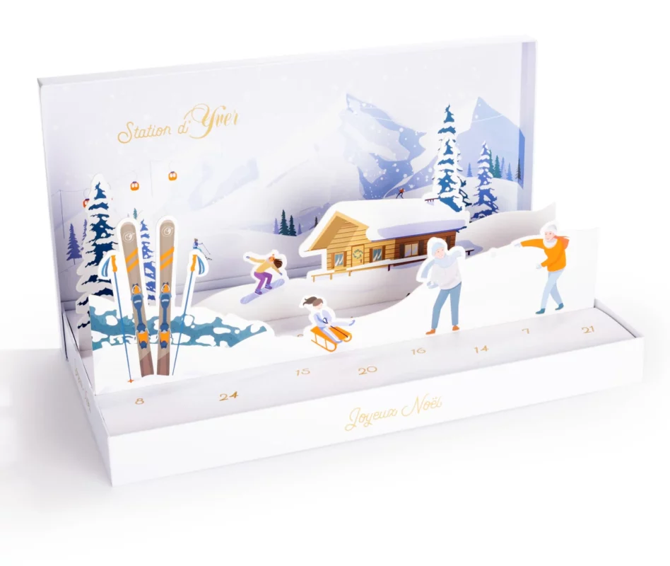 Calendrier de l'Avent Noël 2023 de la Maison Yver Chocolatier Granville