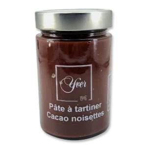 Pot de pâte à tartiner Cacao noisettes du Chocolatier Yver à Granville-Caen