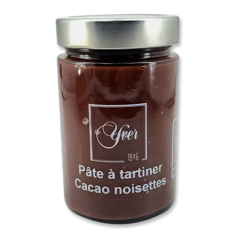 Pot de pâte à tartiner Cacao noisettes du Chocolatier Yver à Granville-Caen