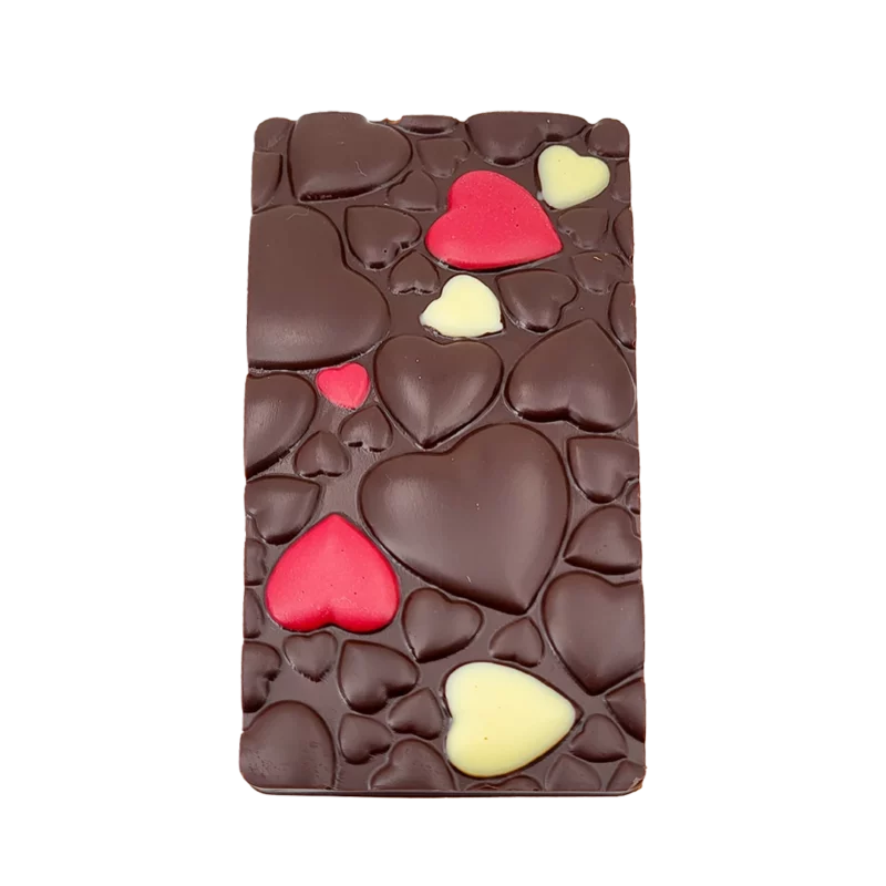 Tablette Cœurs chocolat noir