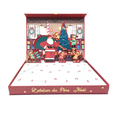 24 cases - Calendrier "L'atelier du Père Noël"