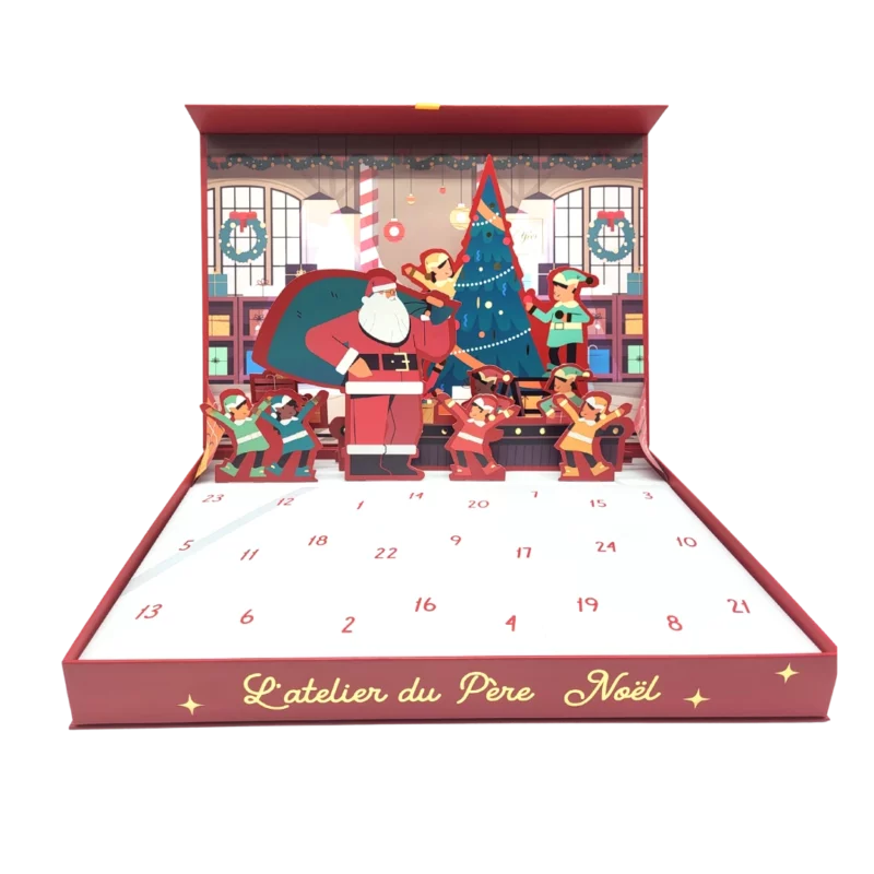 24 cases - Calendrier "L'atelier du Père Noël"